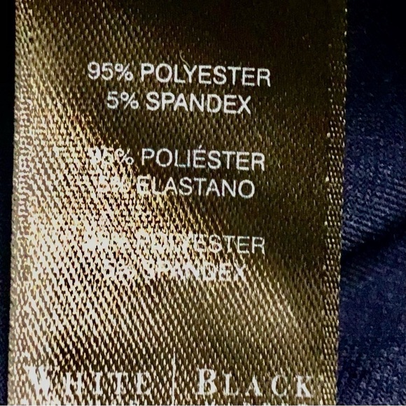 WHBM navy blue blouson sleeveless halter blouse silver metal detail neck size S - Picture 9 of 10